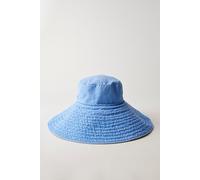 Oversized Washed Bucket Hat at Free People in Blue Beige Combo - female
