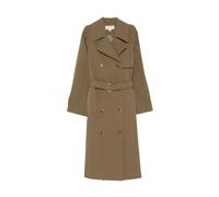 Oversized Washed Cotton and Nylon Trench Coat - female - Michael Kors - Trench Coats - Green - S - Coats S