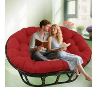 Oversized Waterproof Chair - Fluffy Wicker Egg Chair Pad for 2-Persons Recliner Lo - Ideal for Balcony Backyard Porch & Bedroom