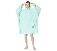 Oversized Wearable Hoodie Blanket, Fluffy Warm Winter Teddy Fleece Hoodie Blanket for Women, Wearable Blanket with Sleeves and Hood, as a Gift Idea for Adult, 95x160 cm, Aqua