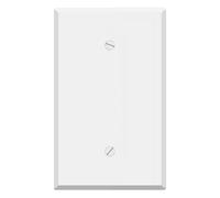 Oversized White Metal Outlet Covers, 1-Gang Blank Wall Plate, 5.5" x 3.50" Jumbo Blank Wall Plate, White Painted Metal, Corrosive Resistant, Matching Screws Included, Made in USA