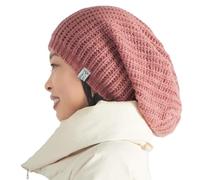 Oversized Winter Slouchy Knit Beanie - Mens Warm Fall Hat Womens Dreadlock Cap Large Slouch Tam for Big Heads Pink