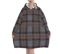 Oversized Women's Wearable Blanket Hoodie, Flannel Pullover Blanket, Blanket Sweatshirt Outlander Fraser Tartan Plaid