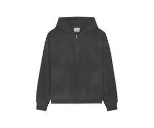 Oversized zip-up hoodie Colorful Standard Organic faded black Noir S