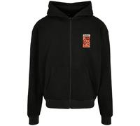 Oversized zipped hoodie Mister Tee Puffer Peace Heavy Noir M