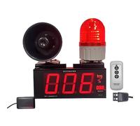 Overspeed Alarm Siren for Forklift, Remote Control Speed Adjustment, Real-time Speed Display, 120dB Speed Limit Alarm Horn Speed Limiter Warning Light, Sound Light Alarm DC12~42V