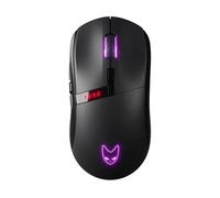 Oversteel - Invar Wireless Gaming Mouse, 10000 DPI Adjustable, 8 Programmable Buttons, 10 RGB Lighting Modes, Ultra Lightweight, Ergonomic Optical Sensor, PC/Mac, Black Color