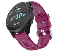 OVERSTEP Forerunner 255 Strap/255 Music Strap, 22mm Replacement Strap Soft Silicone for Garmin Venu 2/Vivoactive 4, wine red
