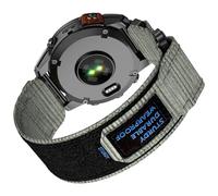 OVERSTEP Rugged Nylon Bands Compatible with Garmin Fenix 7, 5, 6, Epix Pro, Forerunner 965, 955, 945, 935; 22MM Woven Sports Wrist Strap; Grey; Adjustable; Breathable; Lightweight