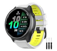 OVERSTEP Watch Bands for Garmin Forerunner 970 965 955 945 935, 22mm Silicone Replacement Strap for Descent G1/G1 Solar