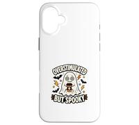 Overstimulated But Spooky Funny Halloween Ghost Case for iPhone 16 Plus