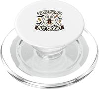 Overstimulated But Spooky Funny Halloween Ghost PopSockets PopGrip for MagSafe