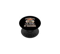 Overstimulated By Raccoons Funny Trash Panda Chaos PopSockets Adhesive PopGrip