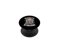 Overstimulated By Raccoons Funny Trash Panda Chaos PopSockets Adhesive PopGrip