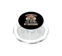 Overstimulated By Raccoons Funny Trash Panda Chaos PopSockets PopGrip for MagSafe