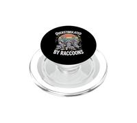 Overstimulated By Raccoons Funny Trash Panda Chaos PopSockets PopGrip for MagSafe