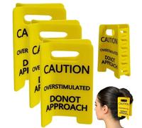 Overstimulated Caution Hair Clip with Do Not Approach Design, Humorous Hair Clips with Warning, Unique Gift for Women, Creative Hairstyle Clip for Special Occasions (3 Pieces)