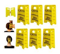 Overstimulated Caution Sign Hair Claw Clip,Do Not Approach Sign Hair Claw Clip,Funny Yellow Hairs Clips for Thick Hairs,Yellow Novelty Accessory,Bold Gift for Coworkers and Friends (6Pcs)