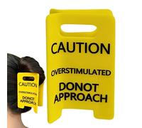 Overstimulated Caution Sign Hair Claw Clip, Do Not Approach Sign Hairs Claw Clip for Thick Hairs, Yellow Hair Decorations, Funny Gag Gift For Women Girls