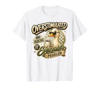 Overstimulated Duck Coffee Everyone's Problem Value Graphic T-Shirt, Men, White, S