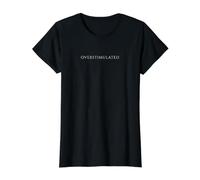 Overstimulated Minimalist Design Aesthetic Statement Value Graphic T-Shirt, Women, Black, S