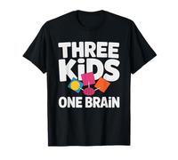 Overstimulated Mom Three Kids One Brain Chaos Ears Ringing T-Shirt