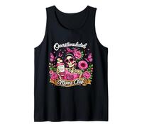 Overstimulated Moms Club Coffee Skeleton Mothers Day Chaos Tank Top