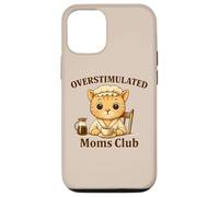 Overstimulated Moms Club Cute Cat Coffee n Tea Lover Case for iPhone 12/12 Pro