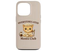 Overstimulated Moms Club Cute Cat Coffee n Tea Lover Case for iPhone 13 Pro