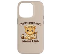 Overstimulated Moms Club Cute Cat Coffee n Tea Lover Case for iPhone 14 Pro