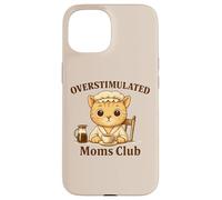 Overstimulated Moms Club Cute Cat Coffee n Tea Lover Case for iPhone 15