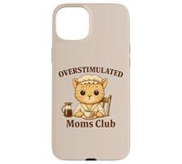 Overstimulated Moms Club Cute Cat Coffee n Tea Lover Case for iPhone 15 Plus