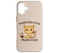 Overstimulated Moms Club Cute Cat Coffee n Tea Lover Case for iPhone 16 Plus