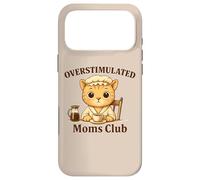 Overstimulated Moms Club Cute Cat Coffee n Tea Lover Case for iPhone 17 Pro Max