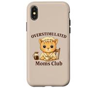 Overstimulated Moms Club Cute Cat Coffee n Tea Lover Case for iPhone X/XS