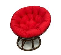 Overstuffed Chair Cushions for Patio - Water-Resistant Round Outdoor Cushions with Non-Slip Ties Thickened Red Cushion (67x48 in) for Ultimate Comfort