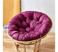 Overstuffed Round Papasan Chair Cushion - Hanging Egg Chair with Thickened Seat Cushion (C 80x80cm/31.49x31.49in)