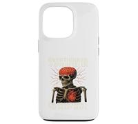 Overthinker Overfeeler Skeleton Burning Brain Beating Heart Case for iPhone 13 Pro
