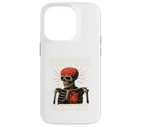 Overthinker Overfeeler Skeleton Burning Brain Beating Heart Case for iPhone 14 Pro
