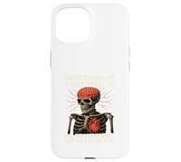 Overthinker Overfeeler Skeleton Burning Brain Beating Heart Case for iPhone 15