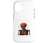 Overthinker Overfeeler Skeleton Burning Brain Beating Heart Case for iPhone 16