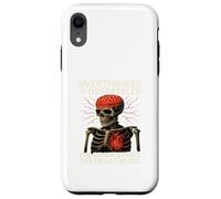 Overthinker Overfeeler Skeleton Burning Brain Beating Heart Case for iPhone XR