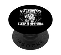 Overthinkers Club Sleep Is Optional Funny Anxiety Humor PopSockets Adhesive PopGrip