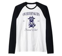 Overthinkers Social Club Overthinking Anxiety Raglan Baseball Tee