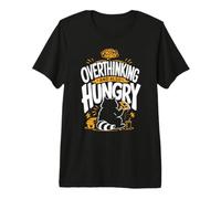 Overthinking and Also Hungry Raccoon Pizza Lover Premium T-Shirt