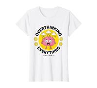 Overthinking Anxiety Worrying Introvert Shy Overthink Value Graphic T-Shirt, Women, White, S
