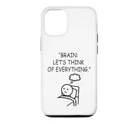 Overthinking Brain Let's Think of Everything Humor Case for iPhone 12/12 Pro