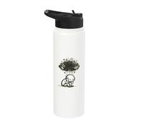 Overthinking Brain Noise Stick Figure Design Stainless Steel Insulated Water Bottle