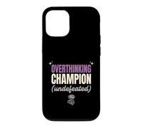 Overthinking Champion Undefeated Funny Sarcastic Gift Case for iPhone 12/12 Pro