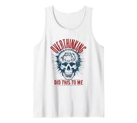 Overthinking Did This to Me - Exploding Skull Head Humor Tank Top